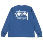 Stussy Honolulu Blue Long Sleeve Shirt-back
