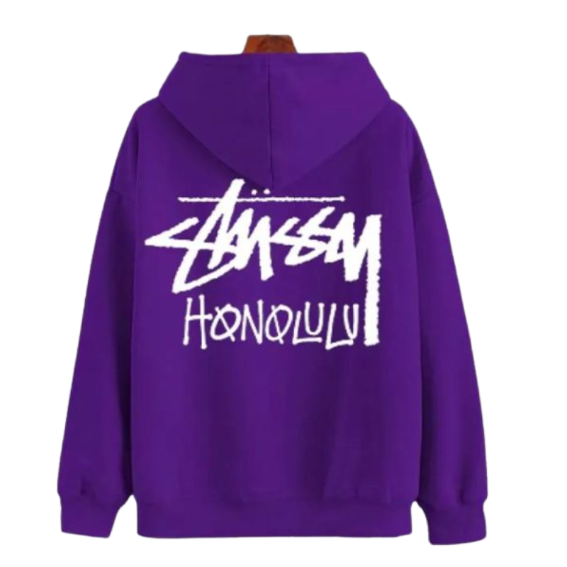 Stussy Honolulu Purple Hoodie-back