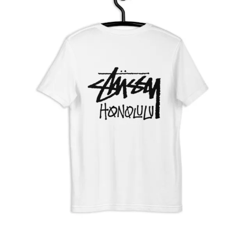 Stussy Honolulu White T Shirt