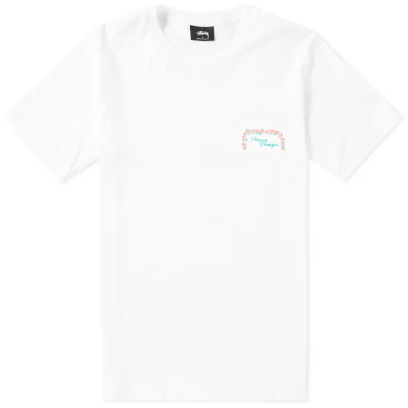 Stussy Laguna Beach Rose White Tee