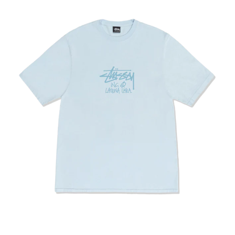 Stussy Laguna USA Sky Blue Pigment Dyed Tee