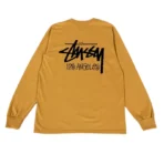 Stussy Los Angeles Long Sleeve Mustard Shirt-back
