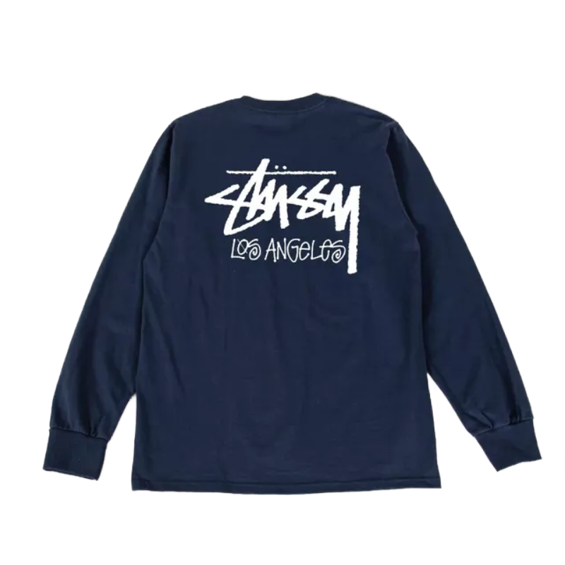 Stussy Los Angeles Long Sleeve Navy Shirt-back