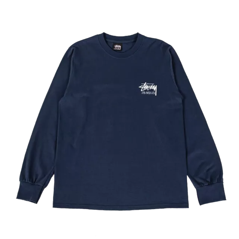 Stussy Los Angeles Long Sleeve Navy Shirt