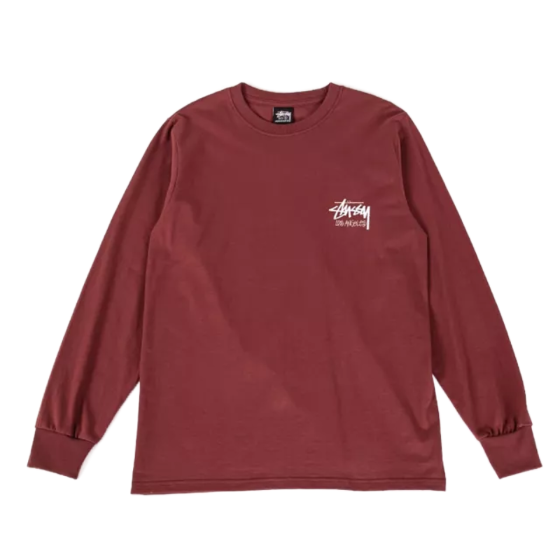Stussy Los Angeles Long Sleeve Red Shirt