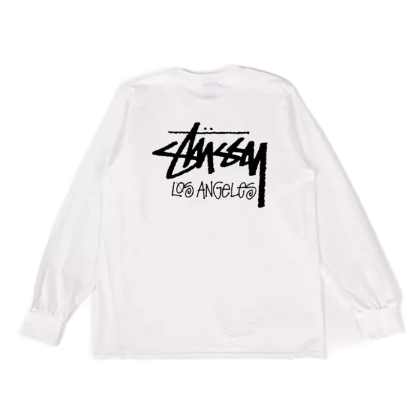 Stussy Los Angeles Long Sleeve White Shirt-back