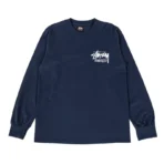 Stussy Honolulu Navy Long Sleeve Shirt
