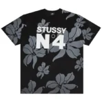 Stussy No 4 Flower Black Shirt