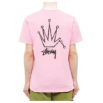 Stussy Old Crown Pink T-Shirt Back