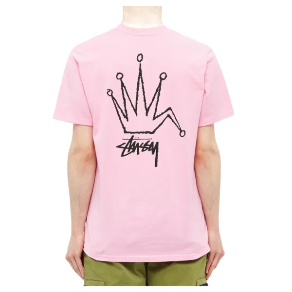 Stussy Old Crown Pink T-Shirt Back