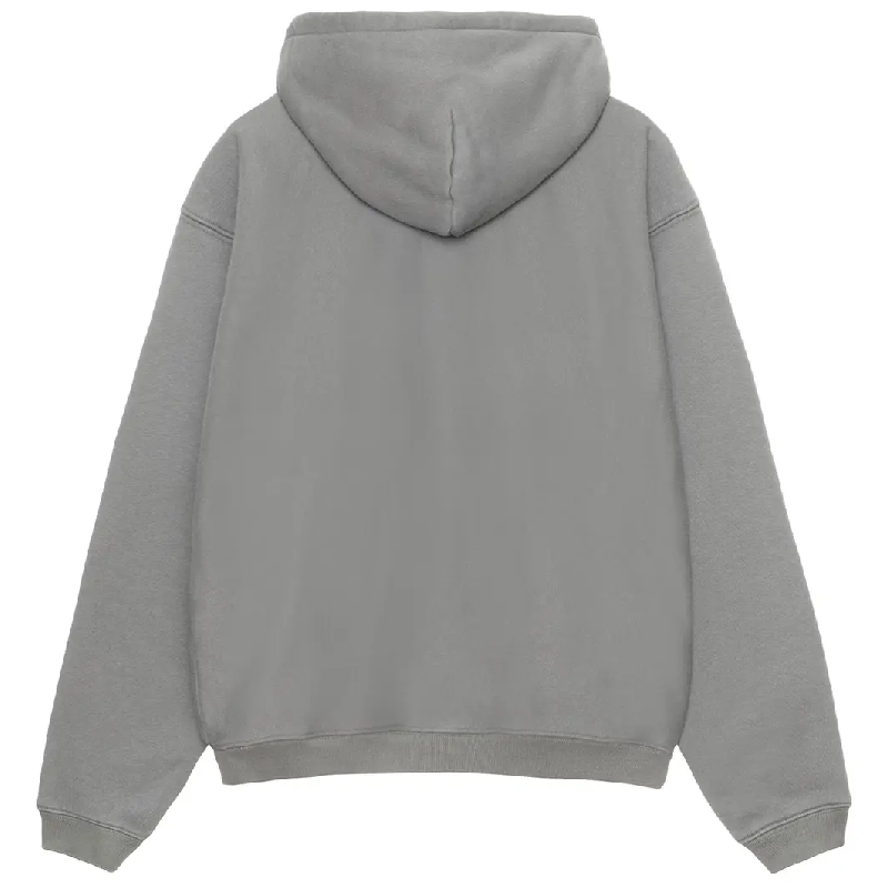 Stussy Outline Grey Zip Up Hoodie-back