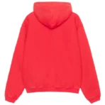 Stussy Outline Red Zip Hoodie-back