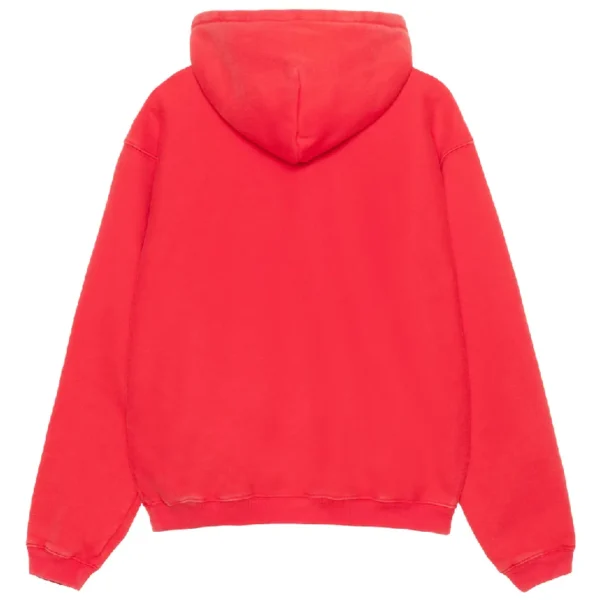 Stussy Outline Red Zip Hoodie-back