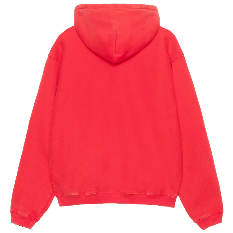 Stussy Outline Red Zip Hoodie-back
