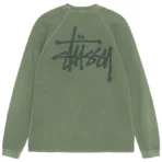 Stussy Reglan Thermal Green Longsleeve Shirt Back