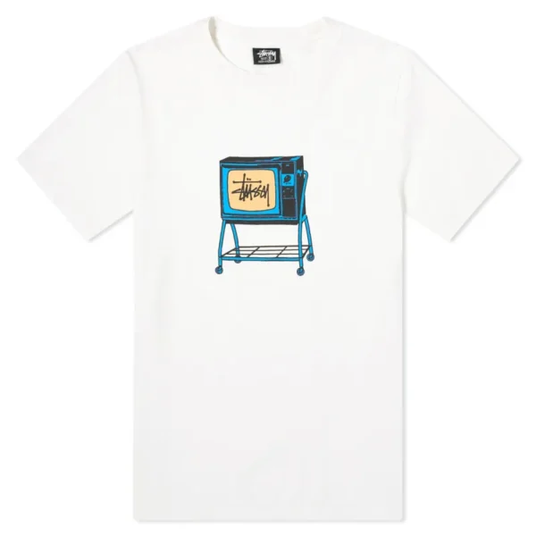 Stussy Rolling TV White Shirt