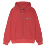 Stussy SS Link Red Zip Up Hoodie