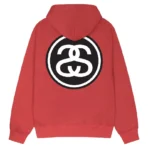 Stussy SS Link Red Zip Up Hoodie-back