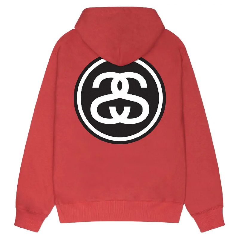 Stussy SS Link Red Zip Up Hoodie-back