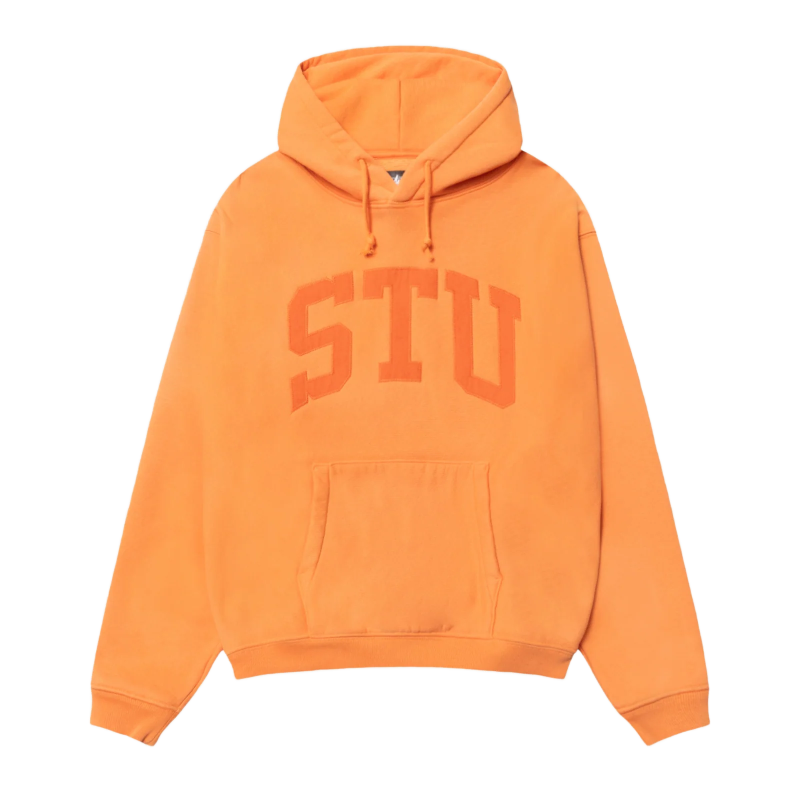 Stussy STU Relaxed Fit Orange Hoodie
