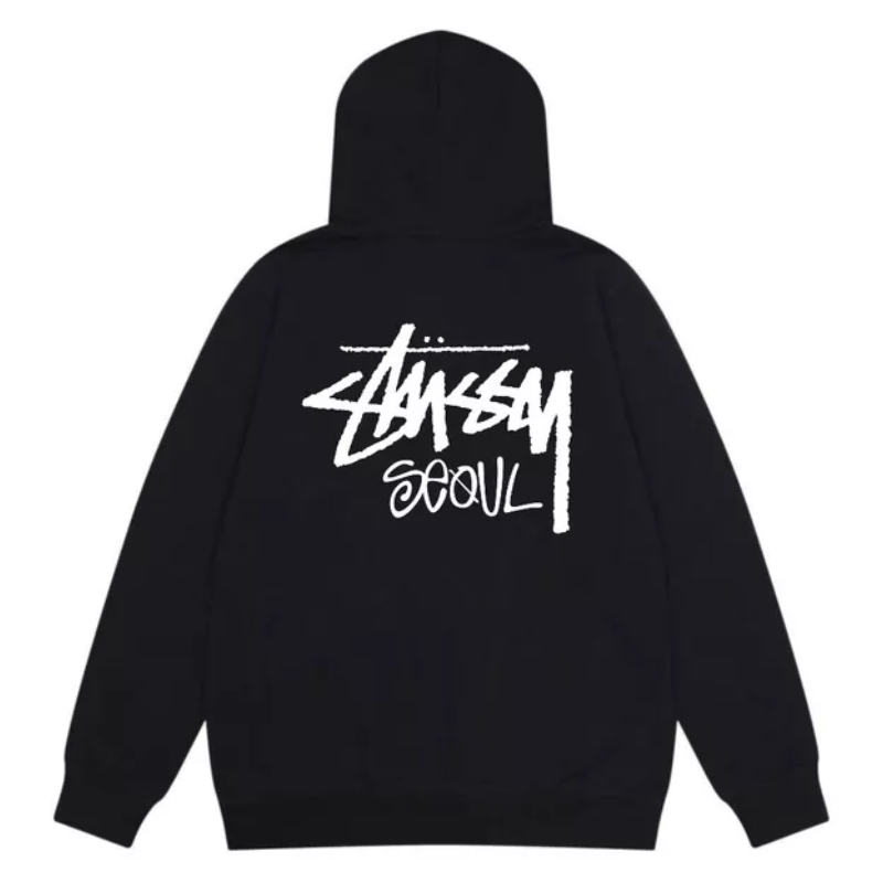 Stussy Seoul Black Hoodie-Back