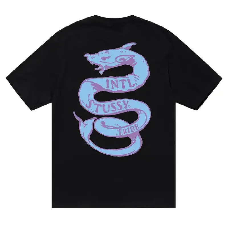 Stussy Serpent Black Shirt Back