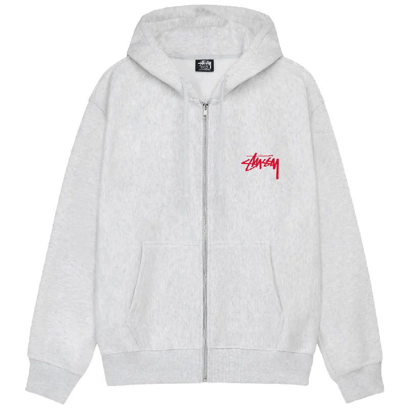 Stussy Skate Tough Ash Heather Zip Up Hoodie