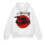 Stussy Skateman White Hoodie-back