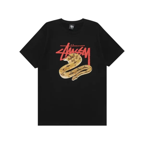 Stussy Snake Graphic Black T Shirt