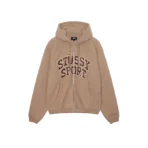 Stussy Sport Brown Zip Up Hoodie