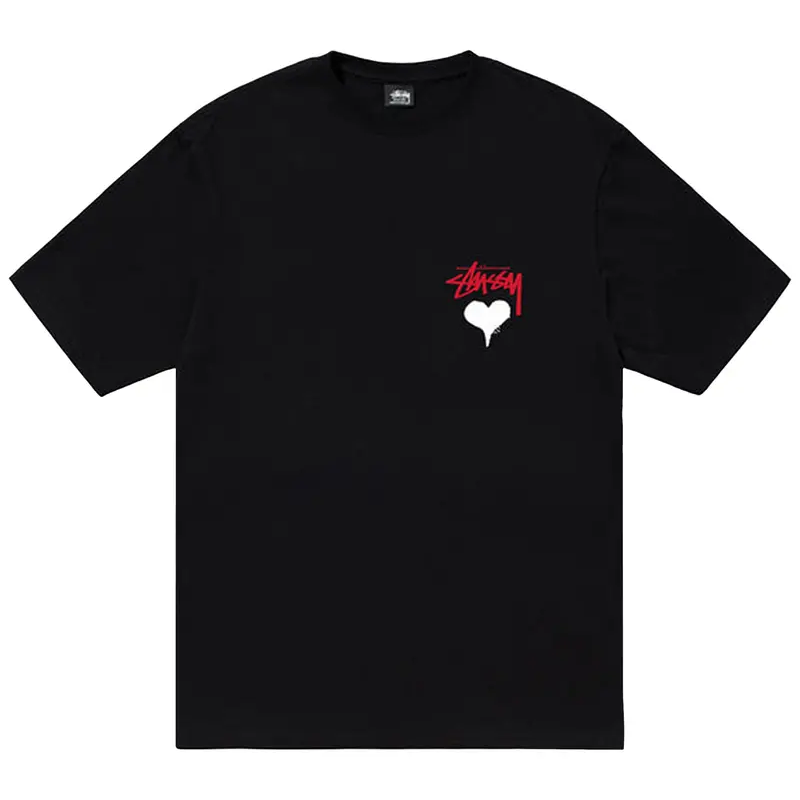 Stussy Stock Heart Black Shirt