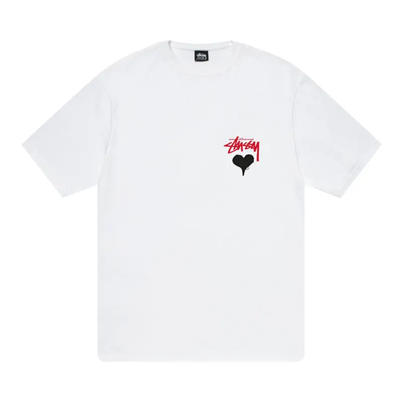Stussy Stock Heart White Shirt
