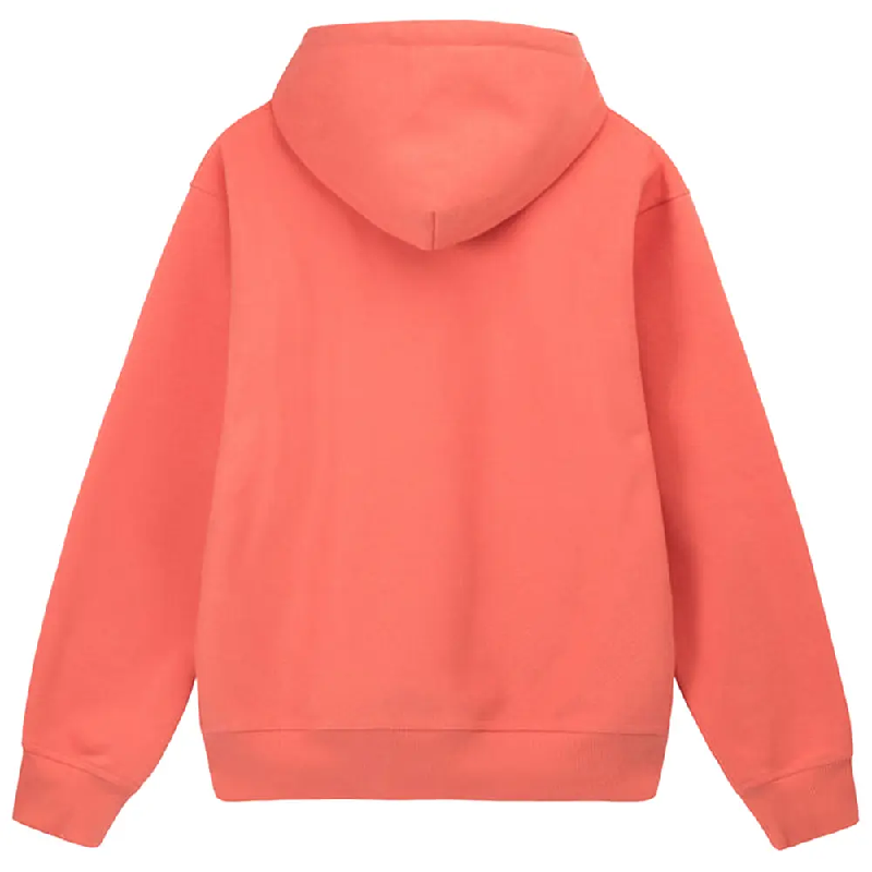Stussy Stock Logo Applique Red Hoodie-back
