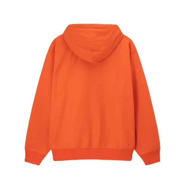 Stussy Stock Logo Orange Pullover Hoodie-back