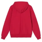 Stussy Stock Logo Red Zip Up Hoodie-back