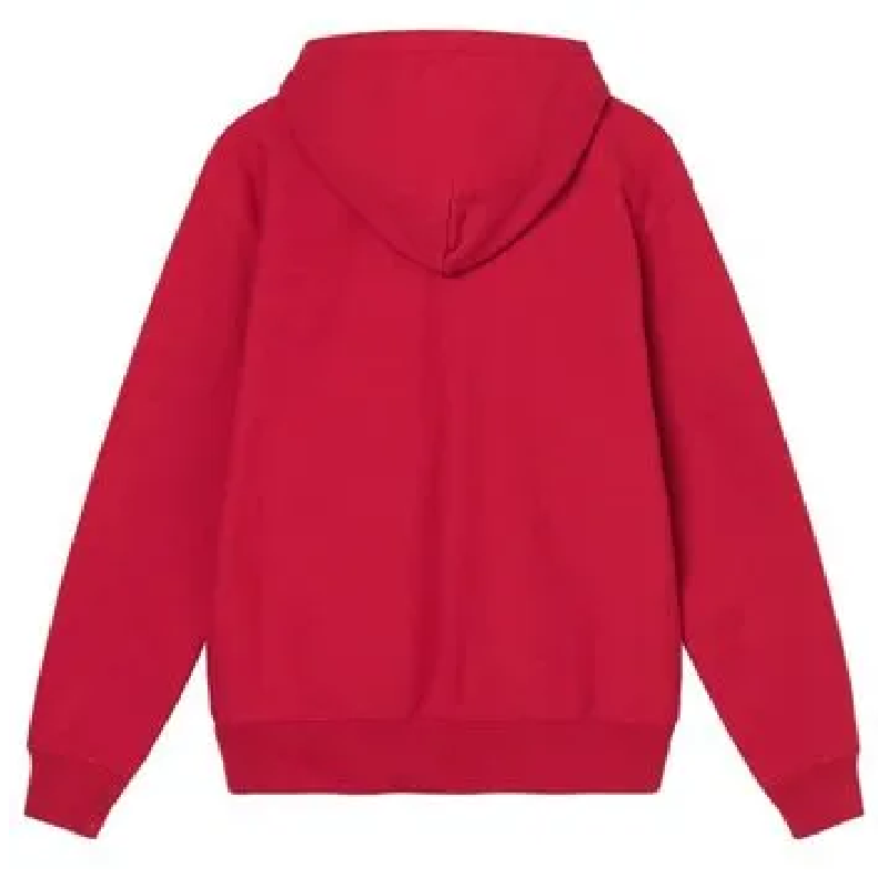 Stussy Stock Logo Red Zip Up Hoodie-back