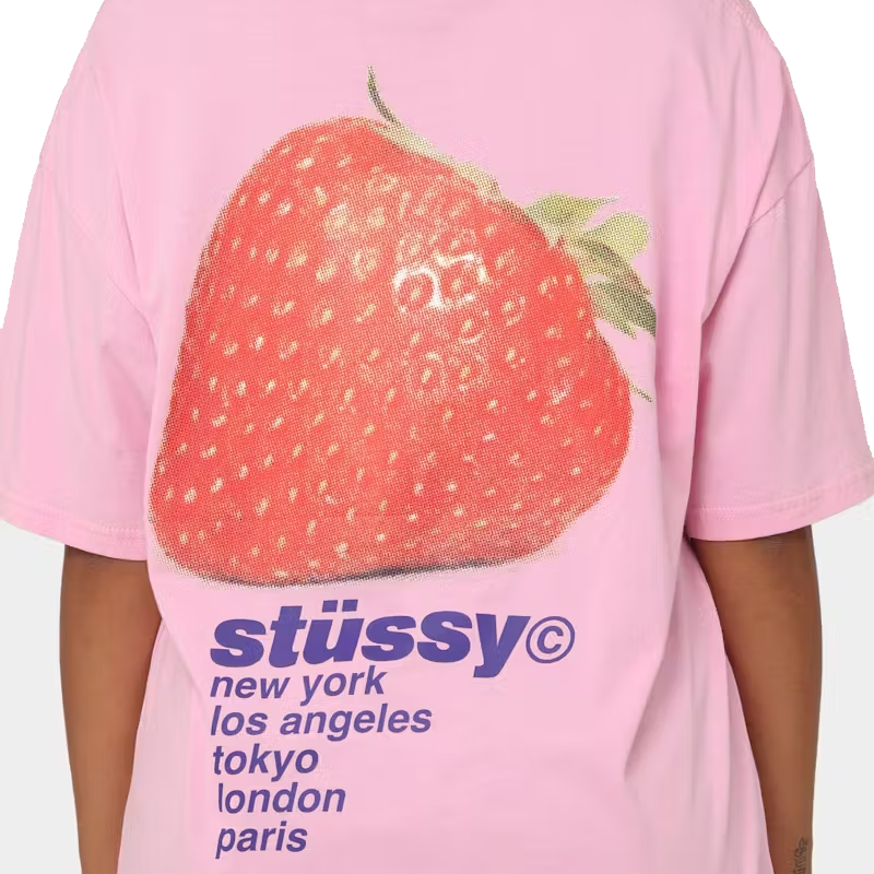 Stussy Strawberry Pink Tee Back