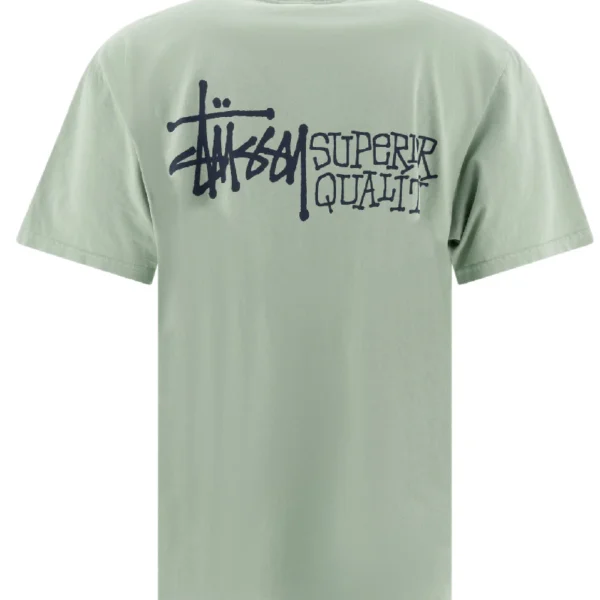 Stussy Superior Quality Green T-Shirt Back