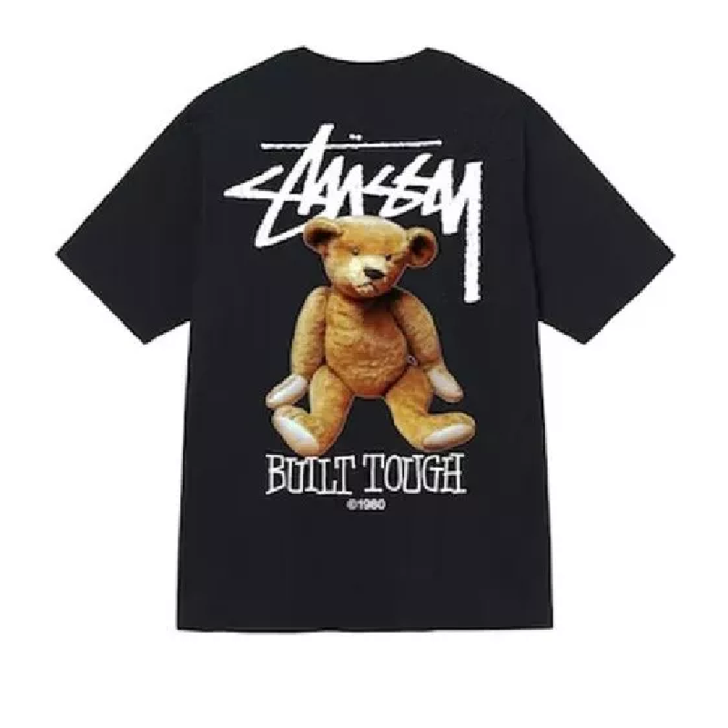 Stussy Teddy Bear Black Shirt Back
