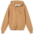 Stussy Thermal Brown Zip Up Hoodie