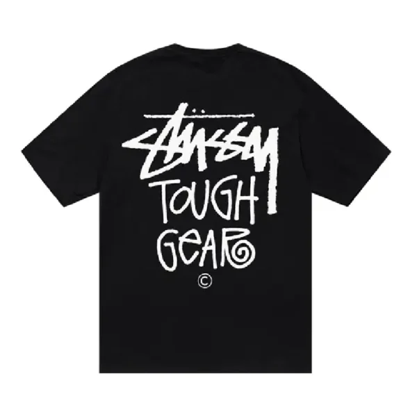Stussy Tough Gear Black T-Shirt Back