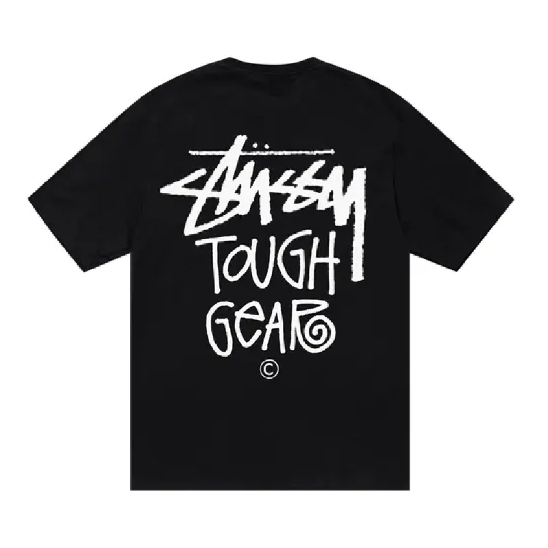 Stussy Tough Gear Black T-Shirt Back