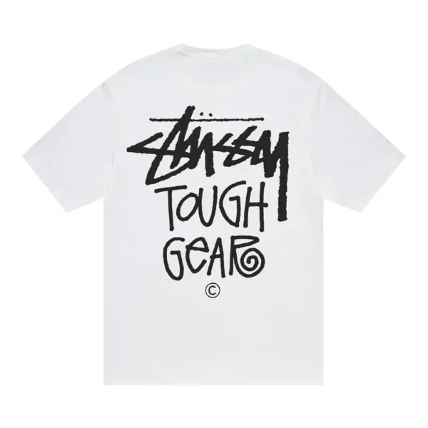 Stussy Tough Gear White T-Shirt Back