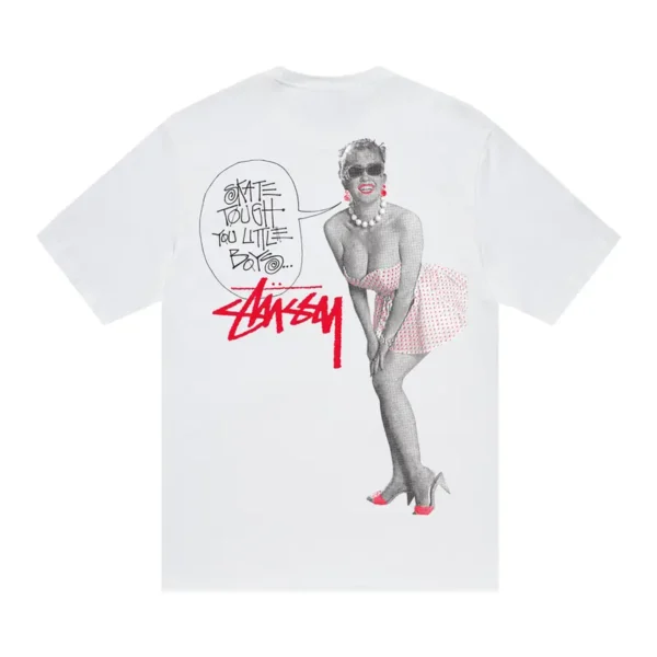 Stussy Tough Skate White Shirt Back