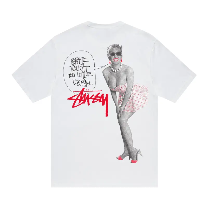 Stussy Tough Skate White Shirt Back