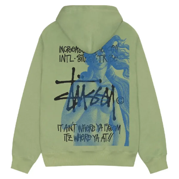 Stussy Venus Zip Up Moss Hoodie-back