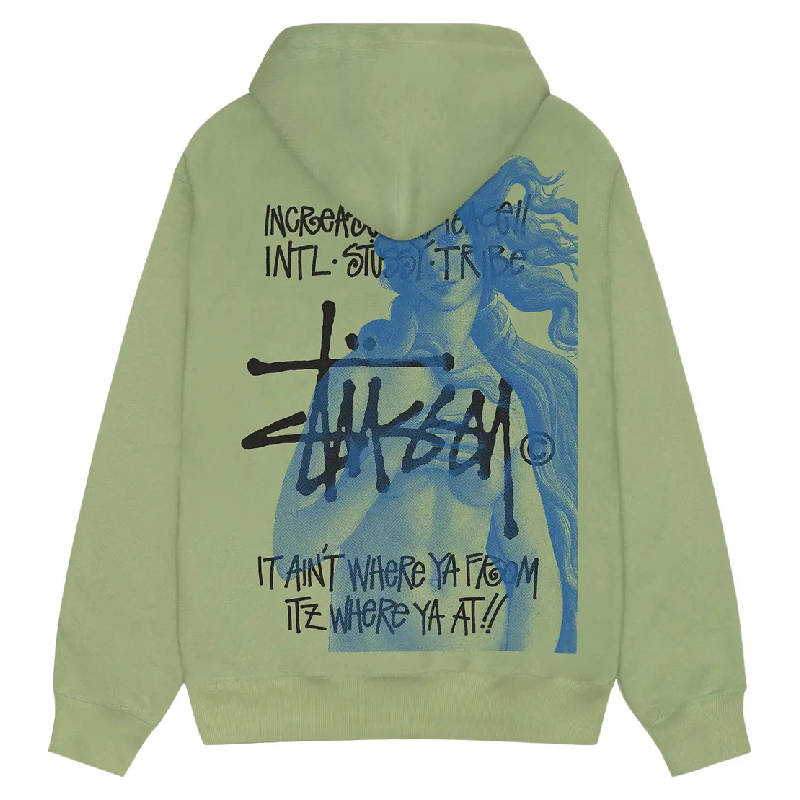 Stussy Venus Zip Up Moss Hoodie-back