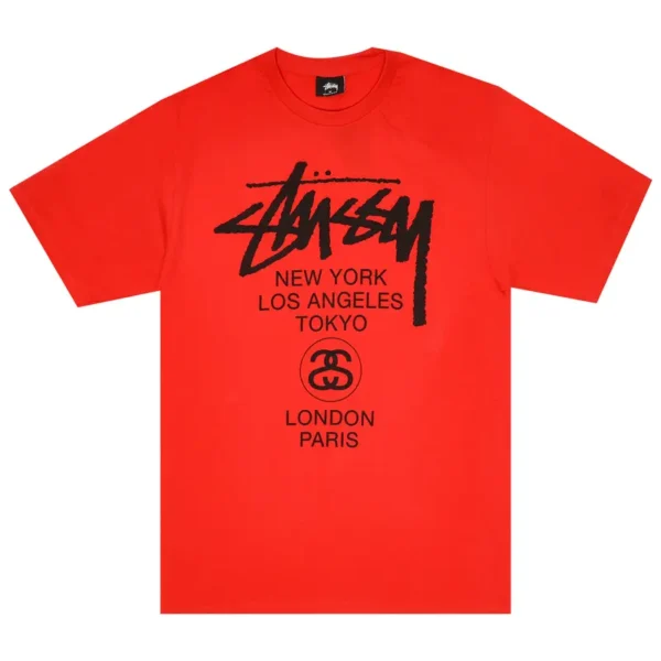 Stussy World Tour Red T-Shirt
