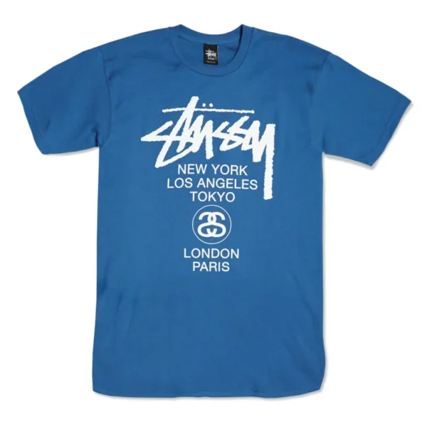 Stussy World Tour Royal Blue T-Shirt