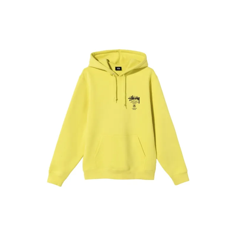 Stussy WorldTour Pullover Yellow Hoodie